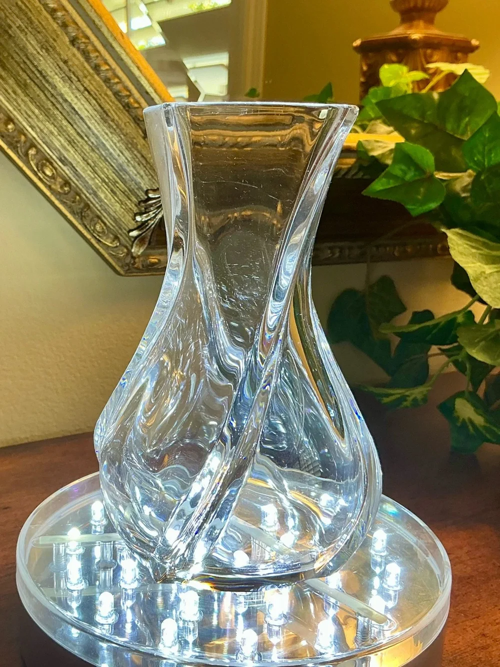 Baccarat  Serpentin Crystal Vase